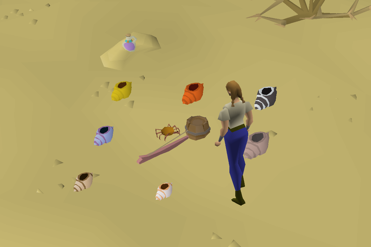 Making ceremony instruments on Dognose Island during Crab Quest