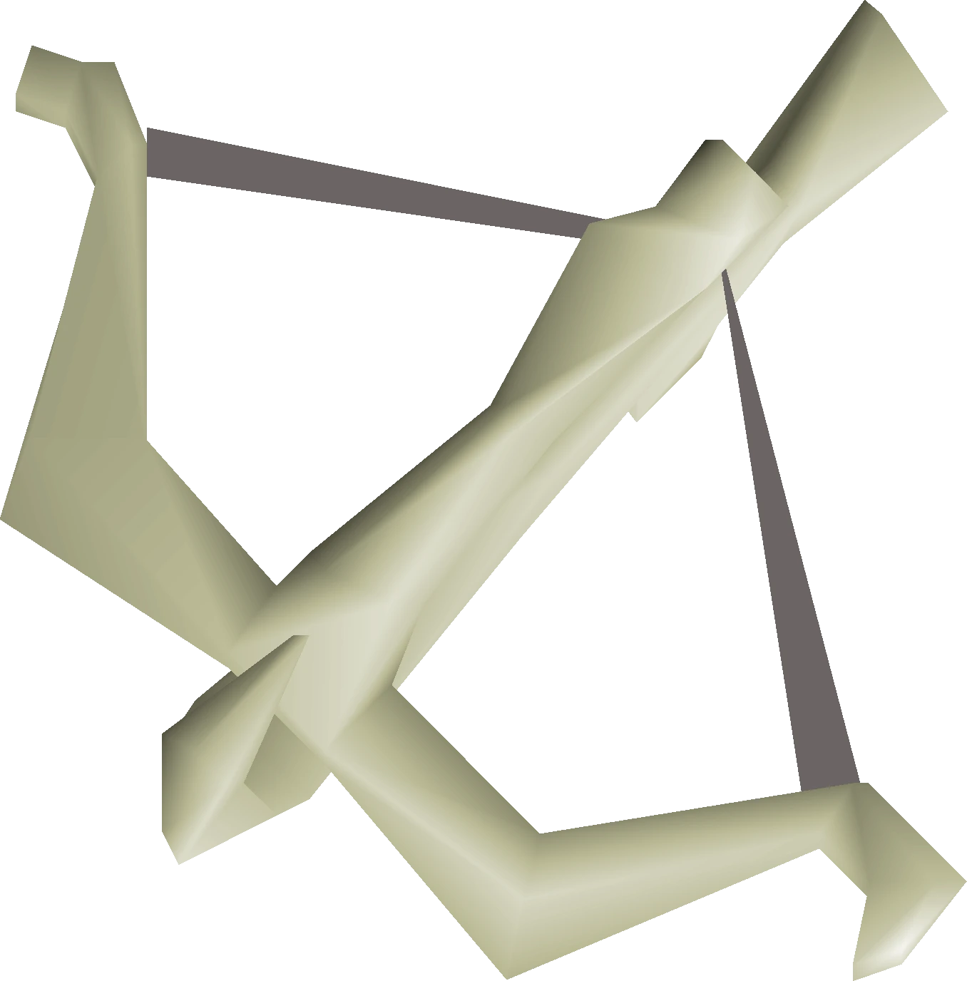 Dorgeshuun crossbow, the bone crossbow ironmen buy from Nardok to train Ranged from level 28