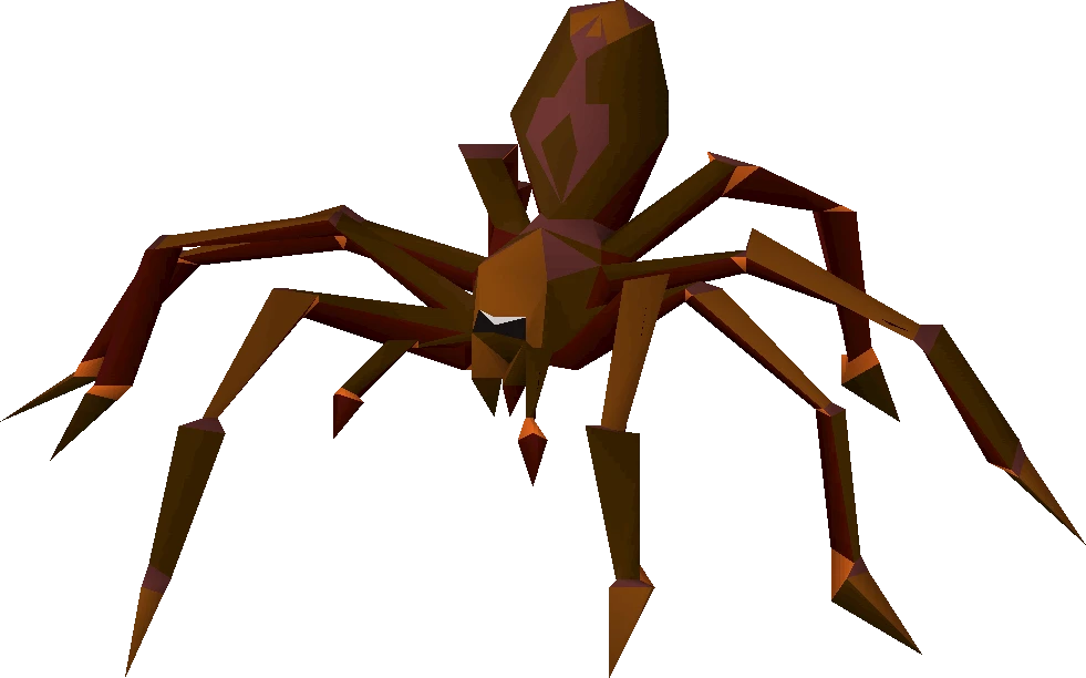 The level 50 giant spider from the Stronghold of Security in Old School RuneScape