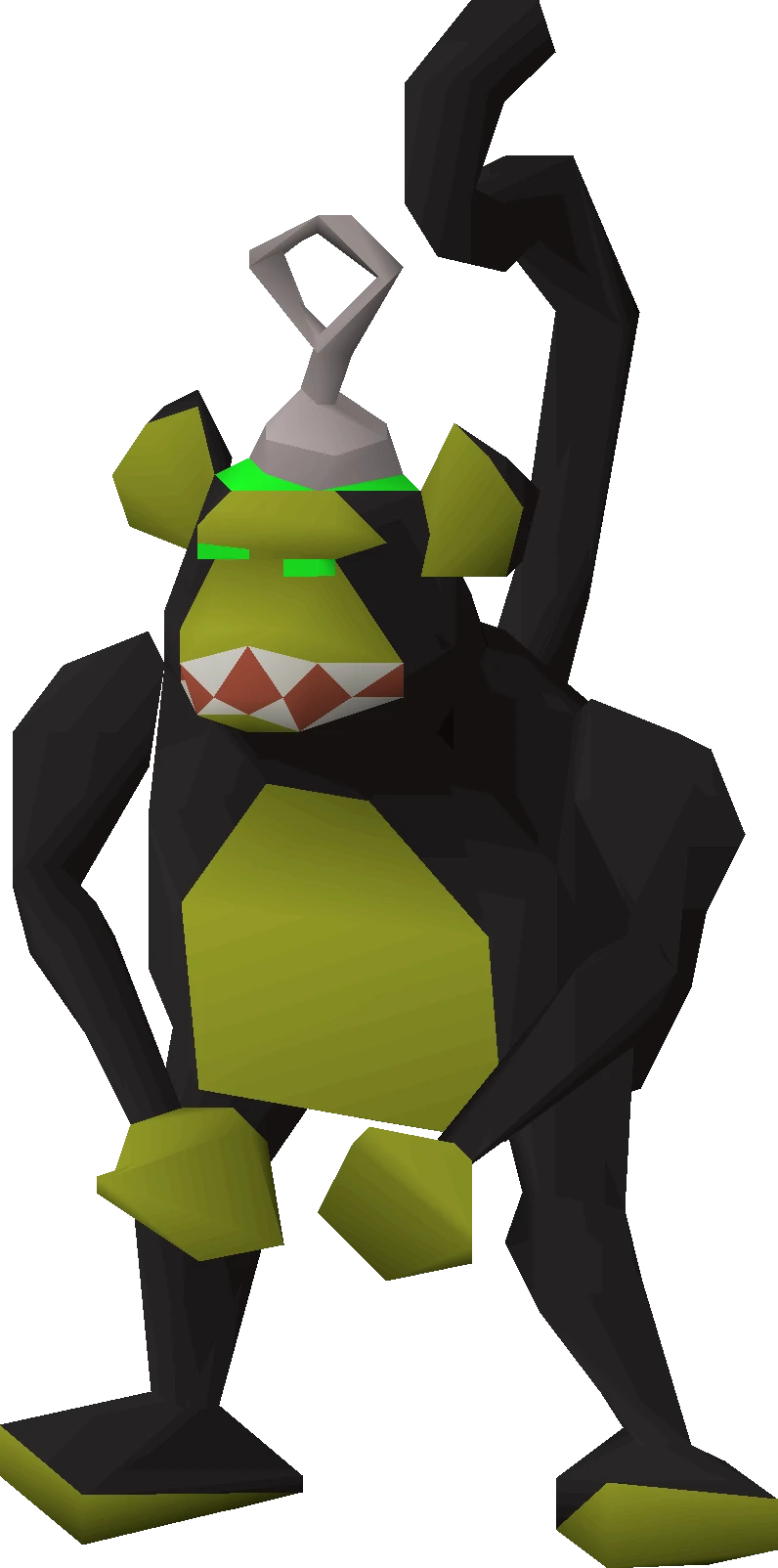 A maniacal monkey, the low-defence monster players burst and barrage in Kruk's Dungeon