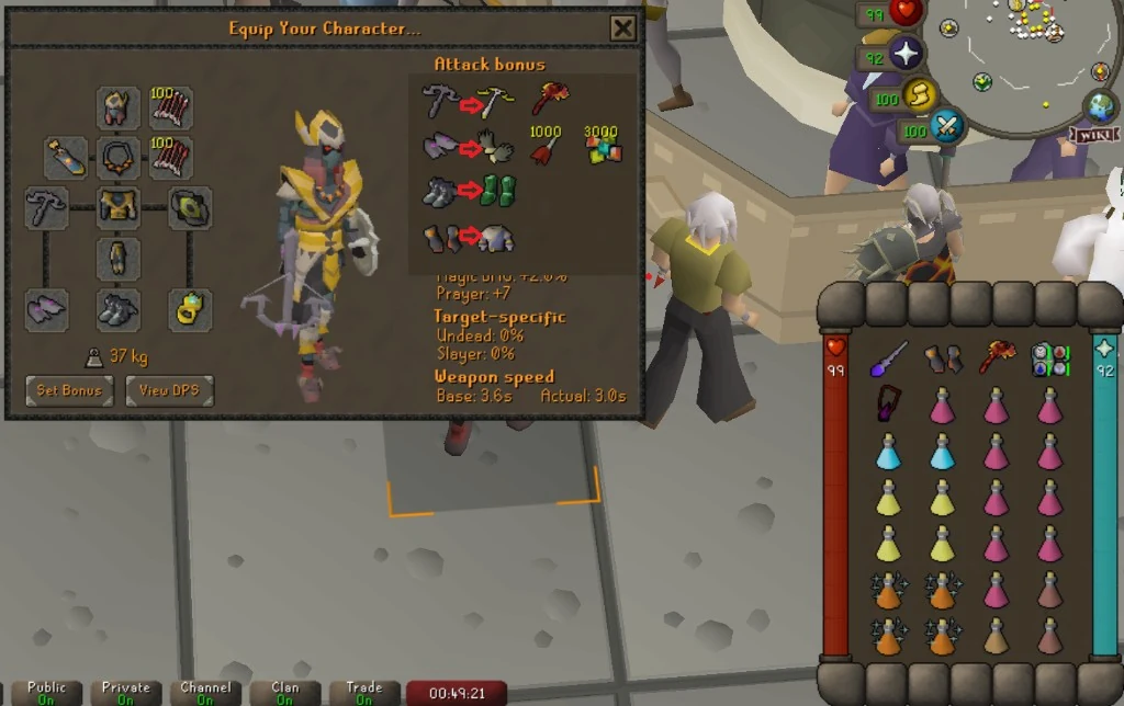 Main setup 1 equipment screenshot