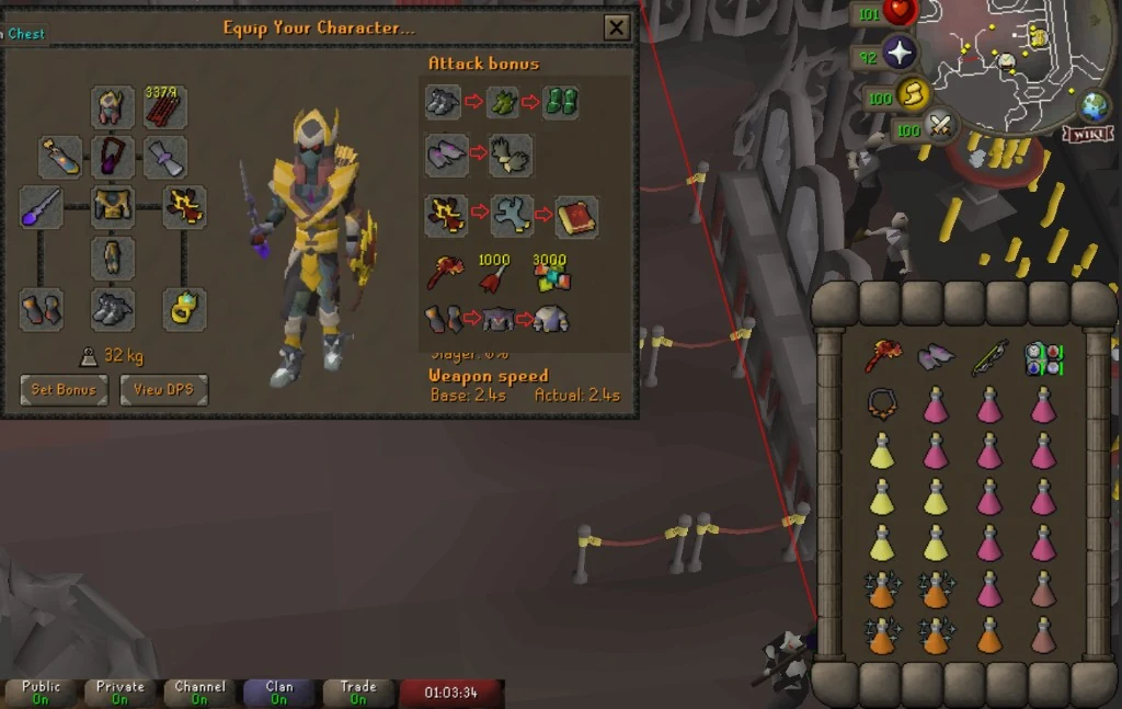 Main setup 2 equipment screenshot
